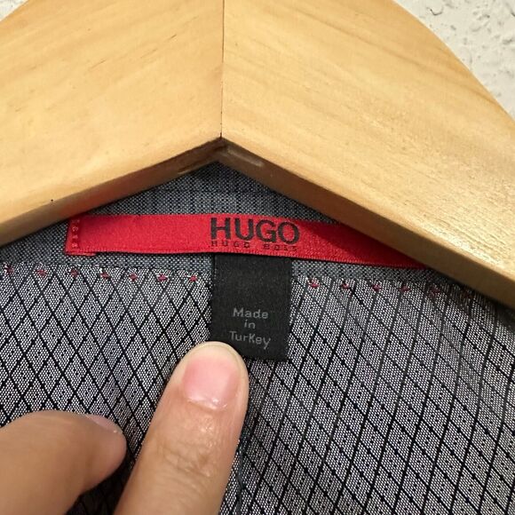 HUGO (HUGO BOSS Red Label) Virgin Wool Two-Button Blazer Sport Coat Grey - Picture 7 of 15